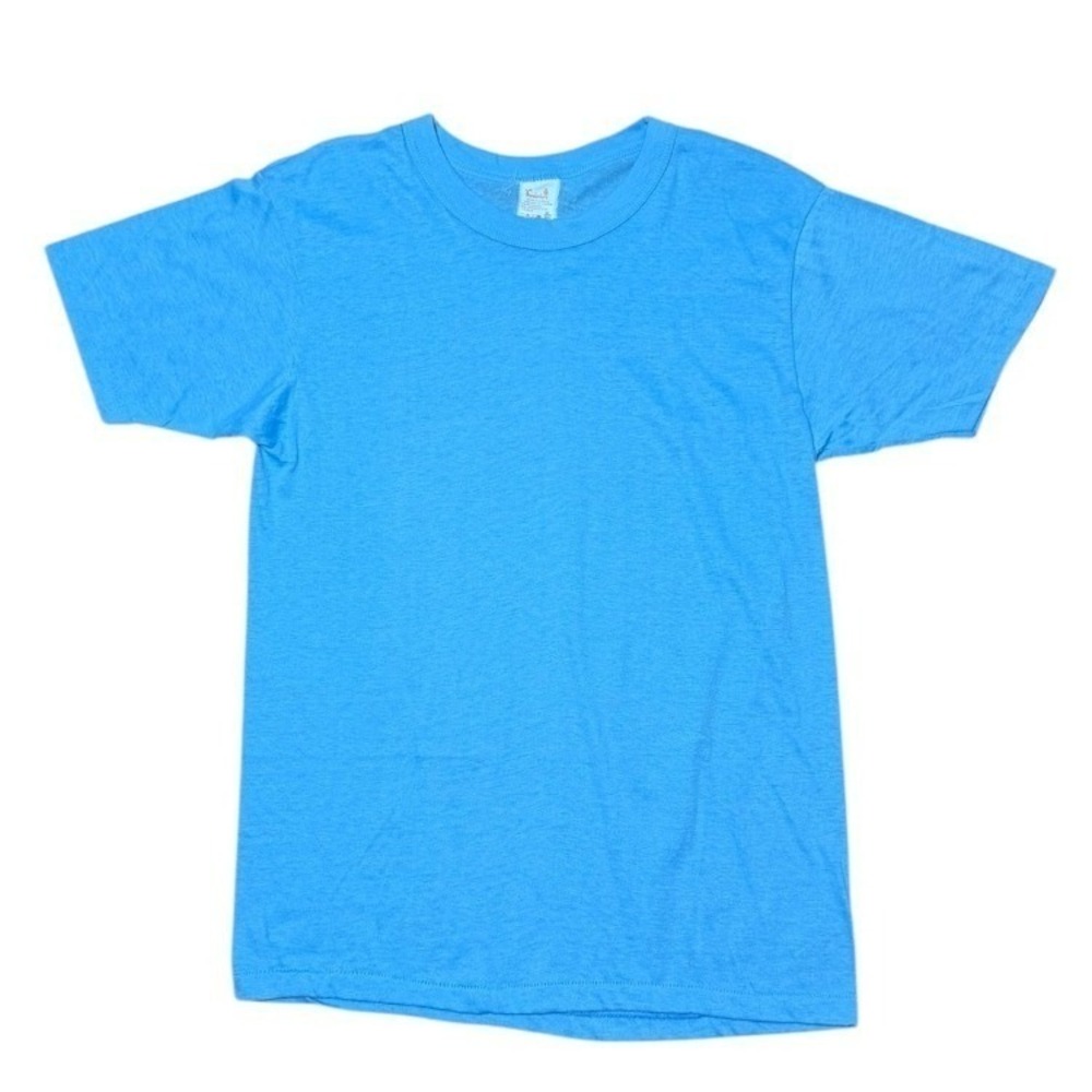 Vintage 70s Thunderbird Baby Blue Basic Plain Blank Single Stitch Canada T-Shirt